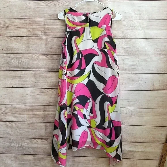 MUSE DRESS IN ABSTRACT PRINT - Picture 4 of 8